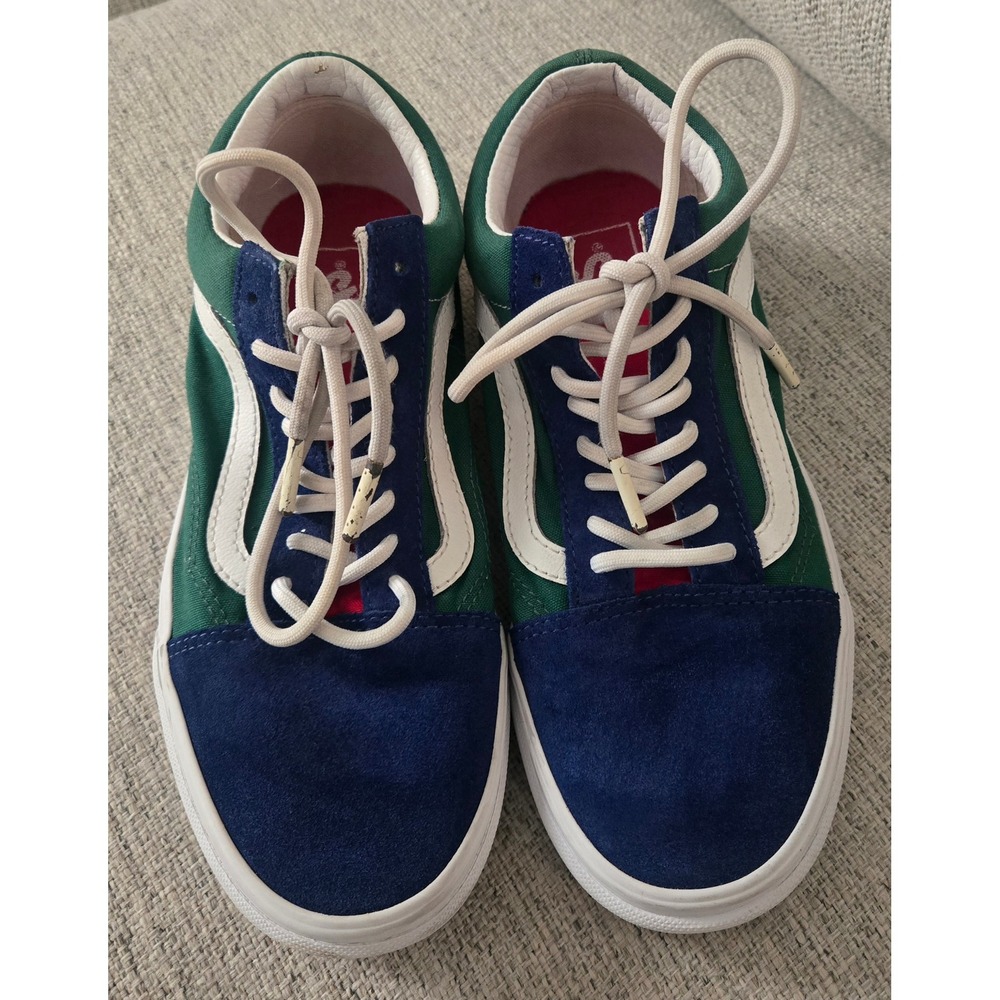 Vans Old Skool Multi Color Block Blue Green Yellow Sneakers 8 W 6.5 M